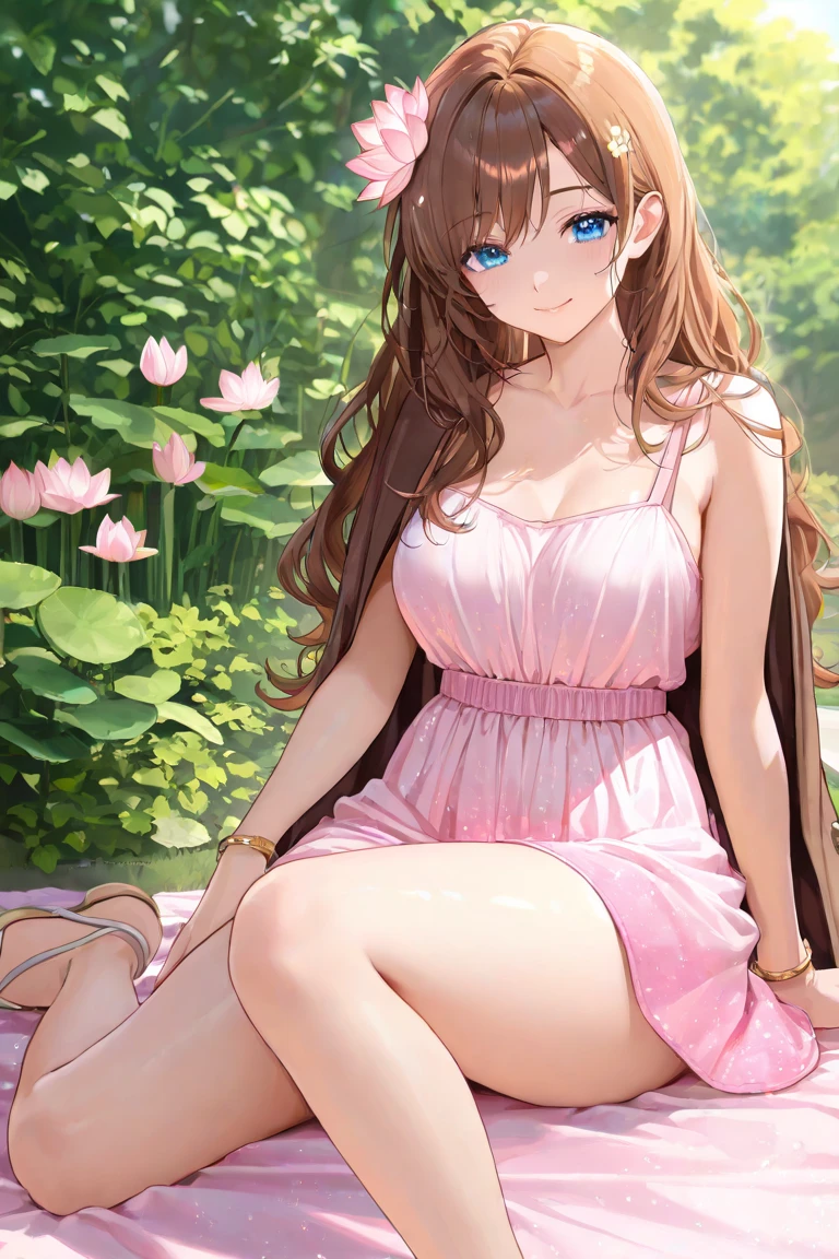 ((1 europian girl)), (in the center:1.4), cute girl, 22 years old, (bronde long hair), beautiful detailed brown eyes, medium breasts, sitting on a rock, (happy),masterpiece, best quality,perfect face,lying on the ground,uncensored, spread legs, pussy juice, realspreadpussy,from front,short hair,huge breast,cute pink nipples,looking at viewer