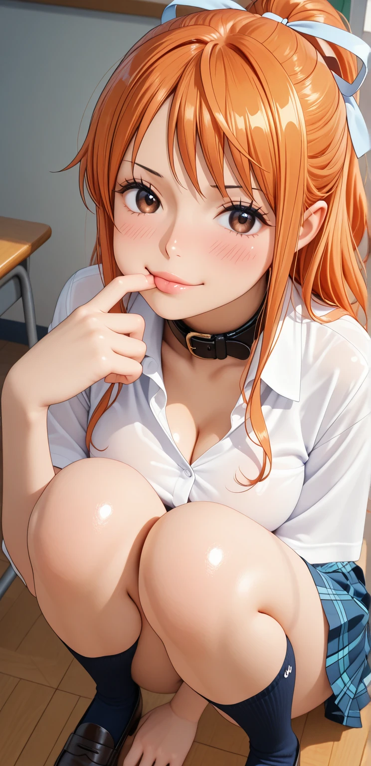 (best quality, ultra detailed:1.2),love live! school idol project,love live!,kousaka honoka,blue eyes,side ponytail,large breasts,BREAK crying,(face close up:1.2),BREAK ((1man and 1woman,fellatio,penis,))