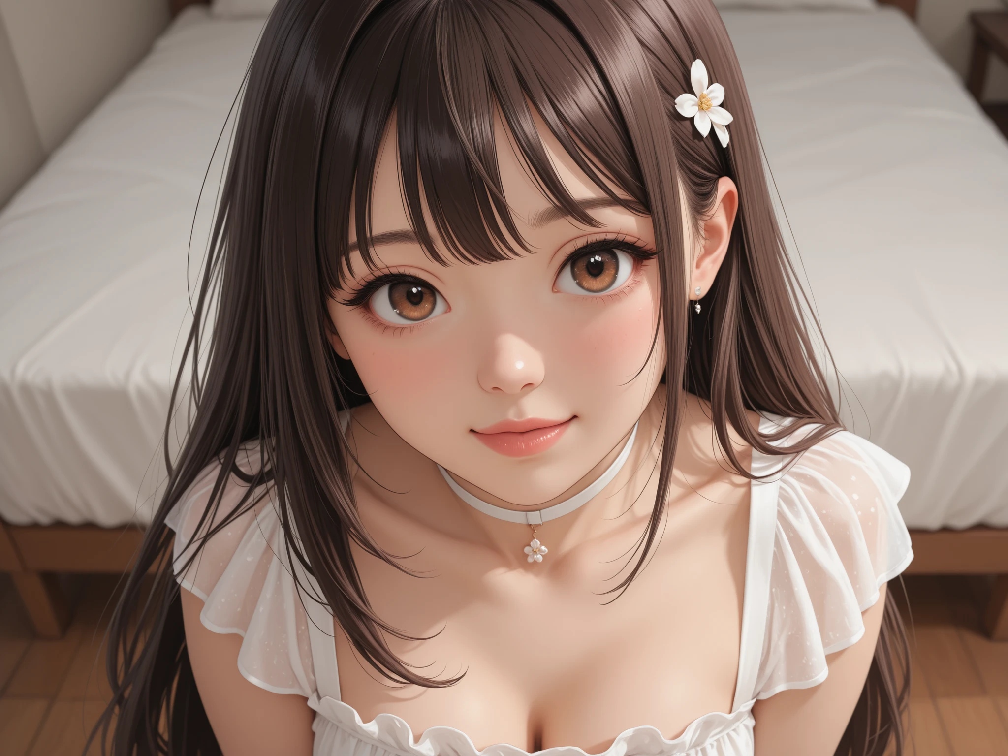 (((Sex in the missionary position:1.5))),((Japan Woman)) ,(((Insert into :1.5))),Solo,Wet body,Fluid leakage from the crotch,Open her mouth wide and stick out your tongue,(((Nipple ,Breast exposure,toppless :1.2))),Erotic,poneyTail, longeyelashes, blush,Obscene,obscenity,fascinated expression,closed her eyes,yawns,drool from the mouth,Super Detail, Best Quality, (beast:1.2)Colossal tits,(abundance:1.2) Small moles under the eyes, Big breasts,