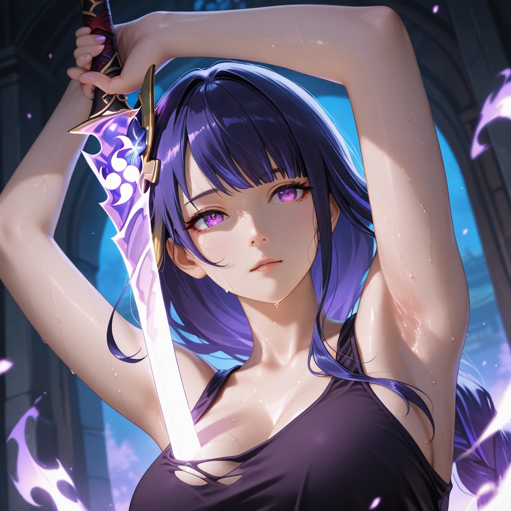 With a swift and merciless motion, Violet plunges the knives into the enemy's flesh. Their muffled cries fill the air as pain courses through their body. --auto --s2