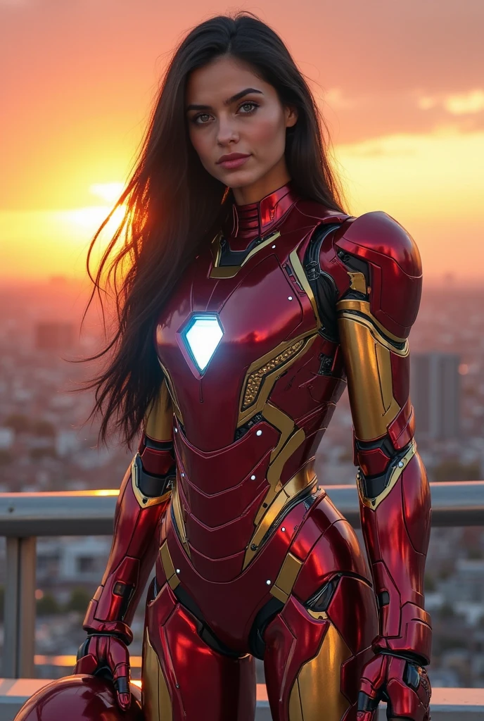 Gal Gadot in a latex Iron Man suit, ultra sexy