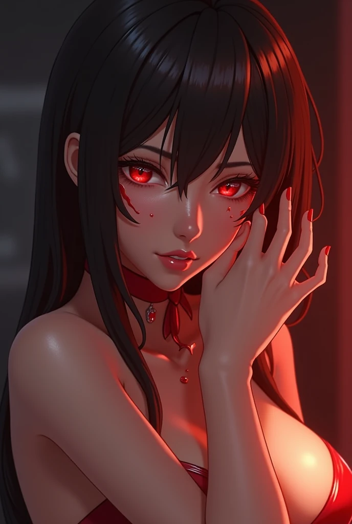 A Daki from Kimetsu no Yaiba that looks submissive