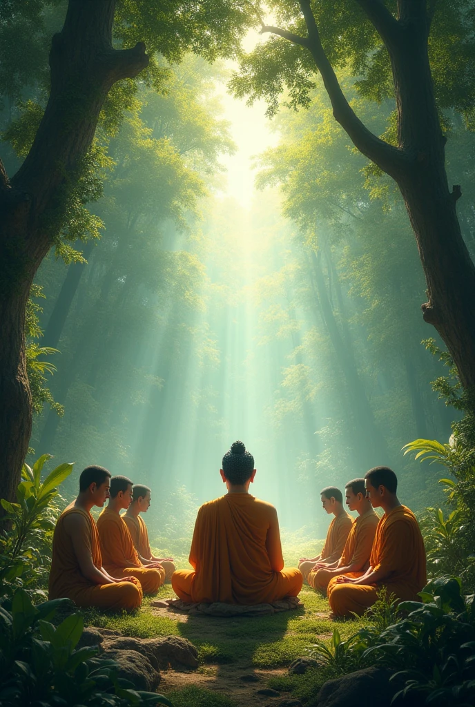 Forest landscape that emits peace related to people's faith