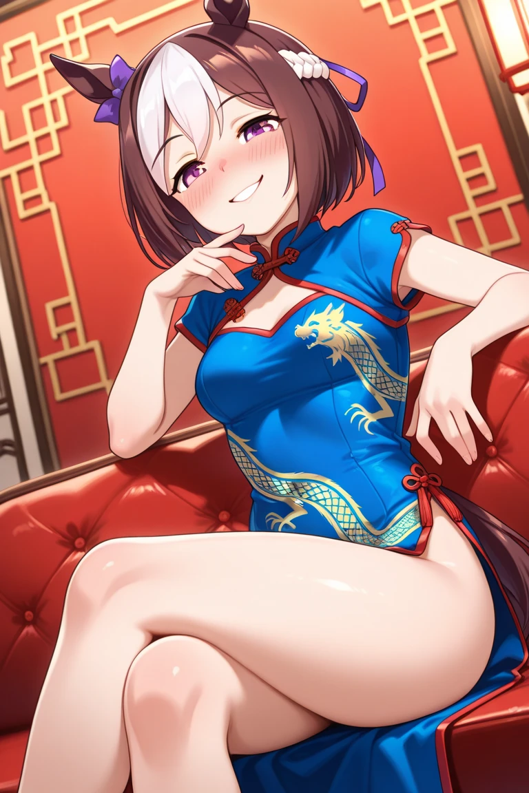 (masutepiece), (Best Quality), (ultra-detailliert),(disheveled hair),(Illustration), (1girl in), (Chinese style leotard), Shoben, (SEX)、(cum shots)、Lori、Whipped body、Henyo Henyo smile、Squatting、holding each other、Short bob hair