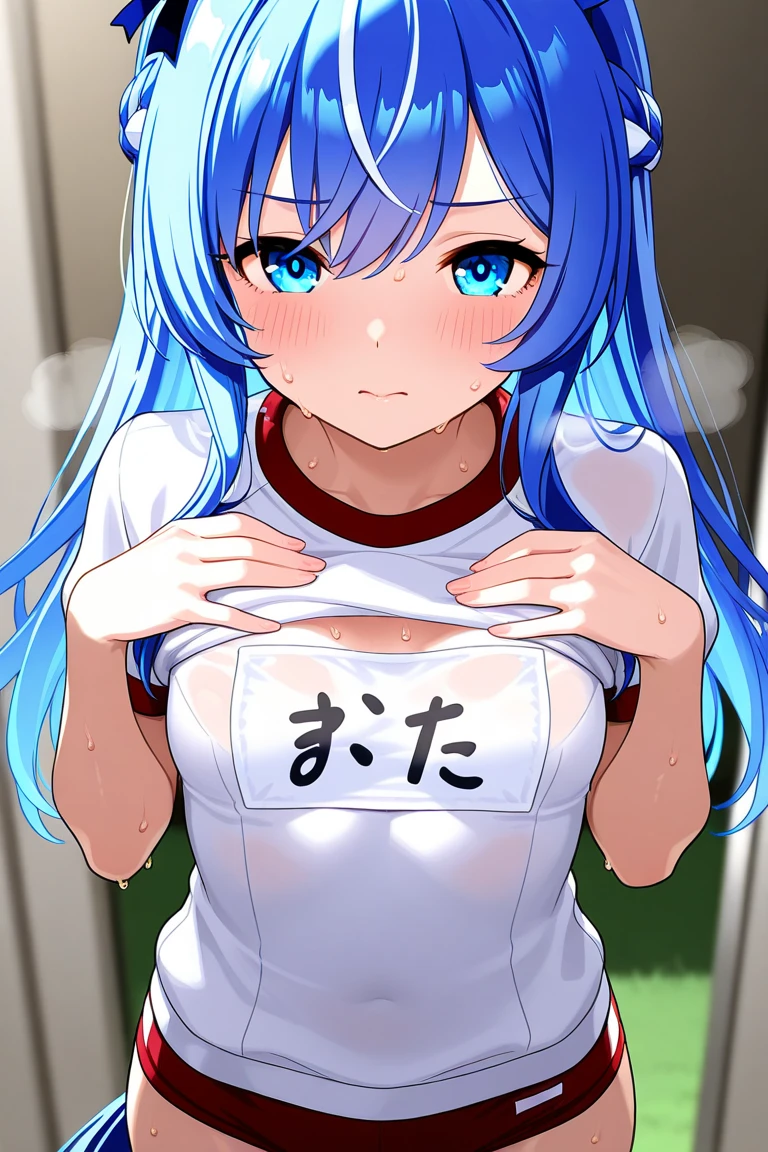 (girl:1.2), (double braided hairstyle:1.2), (huge tits:1.3), (high quality:1.2), (solo:1.2)