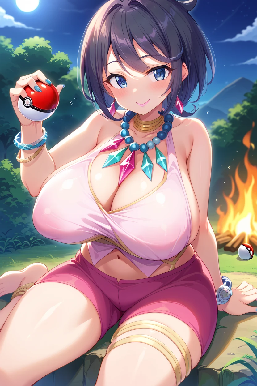 2girls, paizuri, pov , penis between the breasts, breasts squeezed together, summer, sun rays, bracelet, micro bikini, motion lines, motion effects, Pikachu and trainer, Pokémon trainer, paizuri, wet, getting caught by Pikachu, Pikachu is angry Pikachu attacked using thunderbolt, trainer, surprised, cuckold, cheating, hiding, beach
