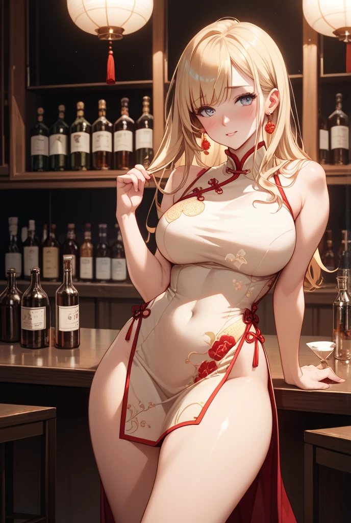Big Breasts,Mini Chinese Dress,Thigh,Beauty,Nipples