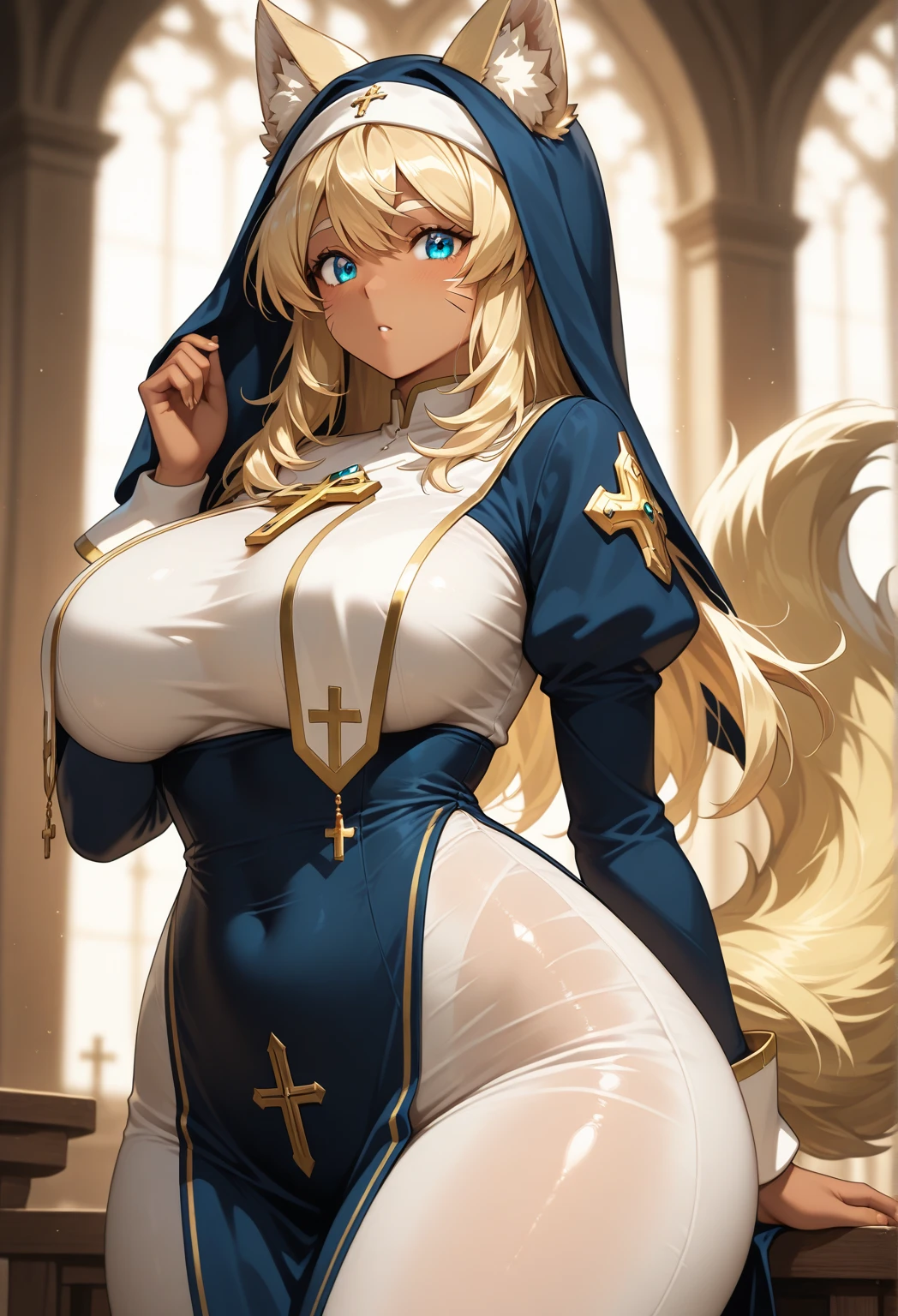 (best quality:1.5, highres, UHD, 4K, detailed lighting, shaders), brown wavy hair, gradient hair, cat ears, large breasts, large butt, big thighs, mature woman, woman stretch jersey, small skirt, white panties, white skirt, (pov), full body, white background, colorful eyeshadow, dramatic lighting, sparkling eyes, confident expression, golden earrings, flowing hair, delicate facial features, dark skin, high cheekbones, stylish clothing, urban setting, white background