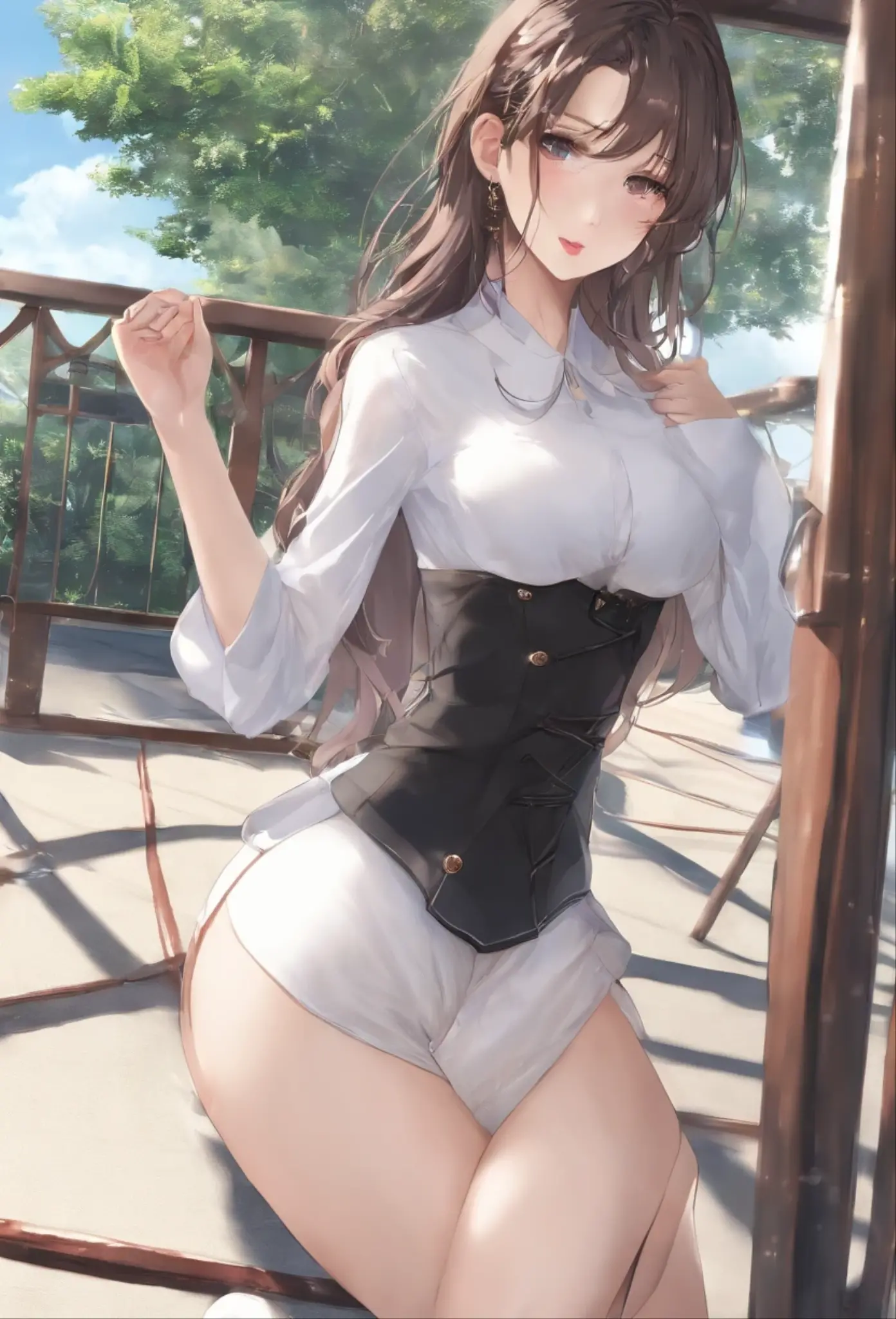 Dynamic poses, ultra detail, small breast, top quality, masterpiece, top quality, jewellery, elegant, blush, navel, six pack, body goals:1.5, hair ornament, full body shot, 1female,(Very detailed CG unity 8K wallpaper),best qualtiy,cinematic lighting,beatiful detailed eyes,Bright pupil,Redlip(Very fine and beautiful),(Beautiful and detailed eye description),ultra - detailed,masterpiece,), exposed cleavage, tight skirt, stocking:1.5, handsock:1.2, multiple views, multiple angles, tight ass, sensual look, dark skin
