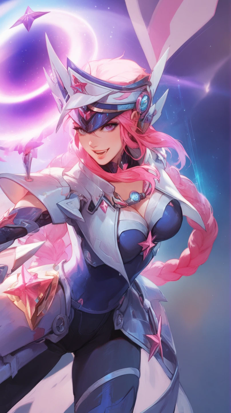 (best quality,4k,8k,highres,masterpiece:1.2),ultra-detailed,(realistic,photorealistic,photo-realistic:1.37),Strong and confident woman, ruby red lips.,Detailed facial features including long eyelashes and defined eyebrows.,Erza Scarlet, a powerful swordswoman from the anime series "Fairy Tail", stands in a dynamic pose .,She wears a suit of armor with intricate detailing and a crimson color scheme, portraying her fearless and indomitable spirit.Soft, golden sunlight illuminates the surroundings, creating a serene atmosphere.,Erza's flowing hair dances in the wind, adding a touch of dynamism to the composition.,The artwork is rendered in a traditional medium, blending digital painting techniques with the texture and depth of oil painting.,The overall style is a mix of fantasy and realism, capturing both the fantastical elements of the anime world and the intricate details of a traditional portrait.,The color palette emphasizes rich reds and deep blues, symbolizing power and strength.,The lighting accentuates the contours of Erza's figure, casting dramatic shadows and highlighting her muscular physique.,The level of detail in the artwork is exceptional, showcasing the artist's meticulous attention to realism.,The final result is a visually stunning masterpiece that captures the essence of Erza Scarlet's character and brings her to life.((mejor calidad)), ((Obra maestra)), (detallado), cuerpo completo, cuerpo completo, de frente al espectador, cara perfecta, cabello morado, star guardian, pelo corto cian, heterochromia, ojos morados y cyan, sparkly ojos morados, long eyelashes, pelaje azul cian, orejas de gato azul cian, dulce sonrisa, chica magica. cabello morado y cian, long eyelashes, Solid circle eyes, orejas de gato falsas, sonrisa ligera