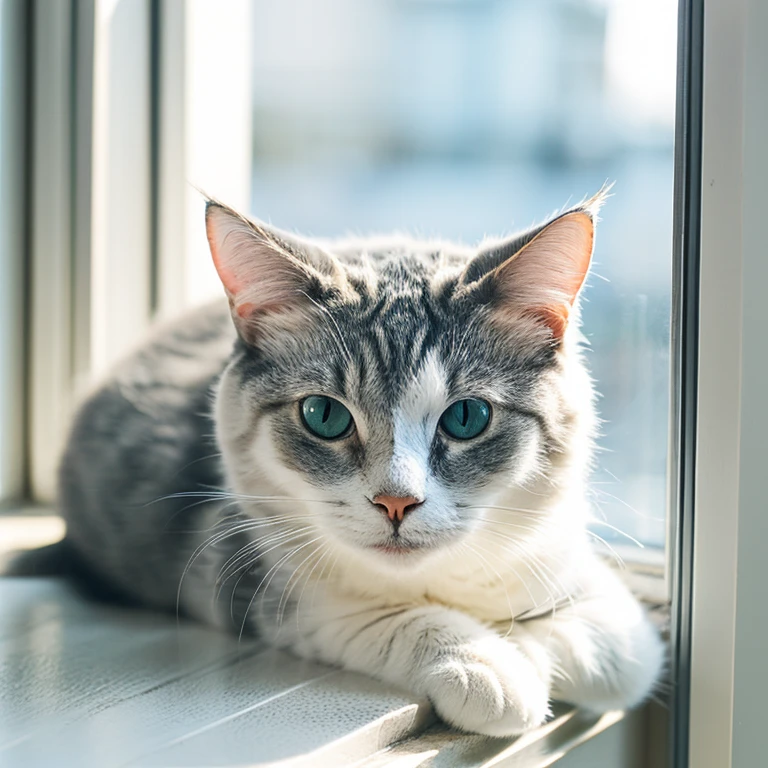 (score_9, score_8_up,score_7_up, score_6_up:1), photo of a small cat, fur, absurdres, sitting,