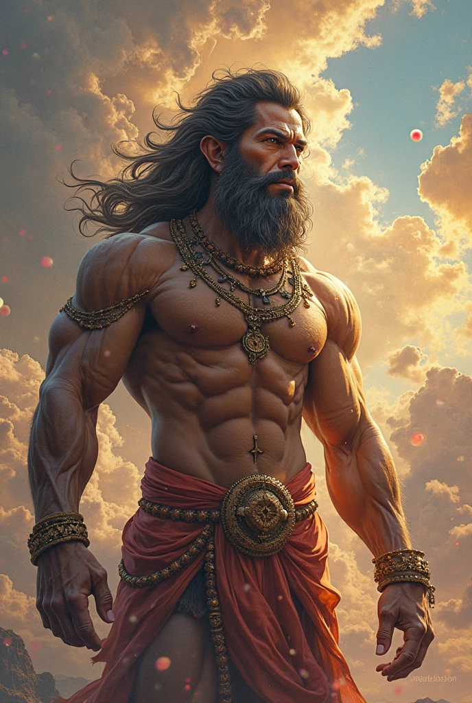 Make an image where the lord Hanuman is holding my hand and saying don't worry I am always there for you.