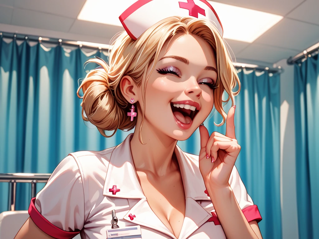score_9, score_8, score_7_up, 1girl, 1boy, magnificent body, supreme pleasure, cute smile, crazy sex with a beautiful sexy nurse, hard fucking 