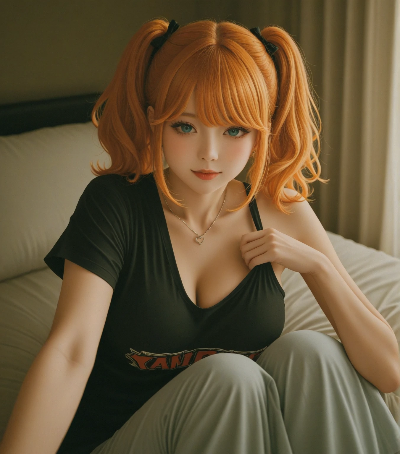 a close up of a woman in a striped shirt sitting on the floor, female protagonist 👀 :8, beautiful portrait of nami, character; full body art, style of madhouse , female character, today's featured  still, woman fullbody art, pin on , anya from spy x family, official art, character