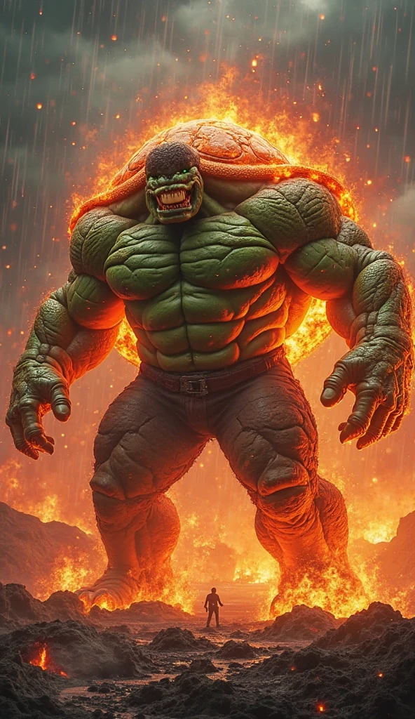 Hulk + gost rider hybrid angry 