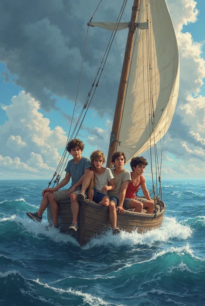 two teenage boys lost at sea.