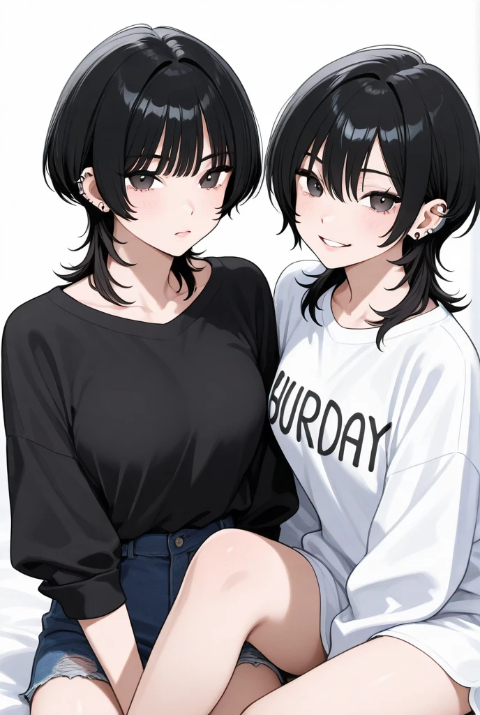 ultra detailed, 16k, master piece, 1 woman, young, 20years old, boyish, black hair, stylish, beautiful
