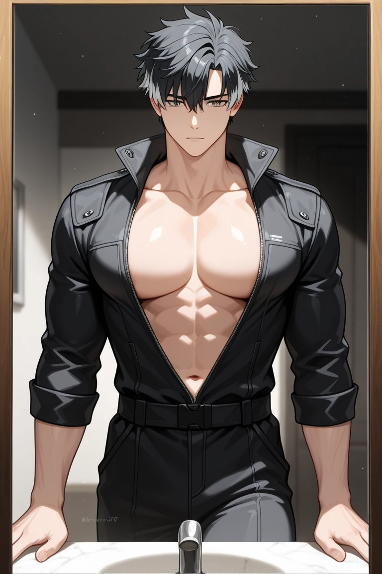 male,Handsome and tall,College age,China,School,No shirt,8 Pack Abs