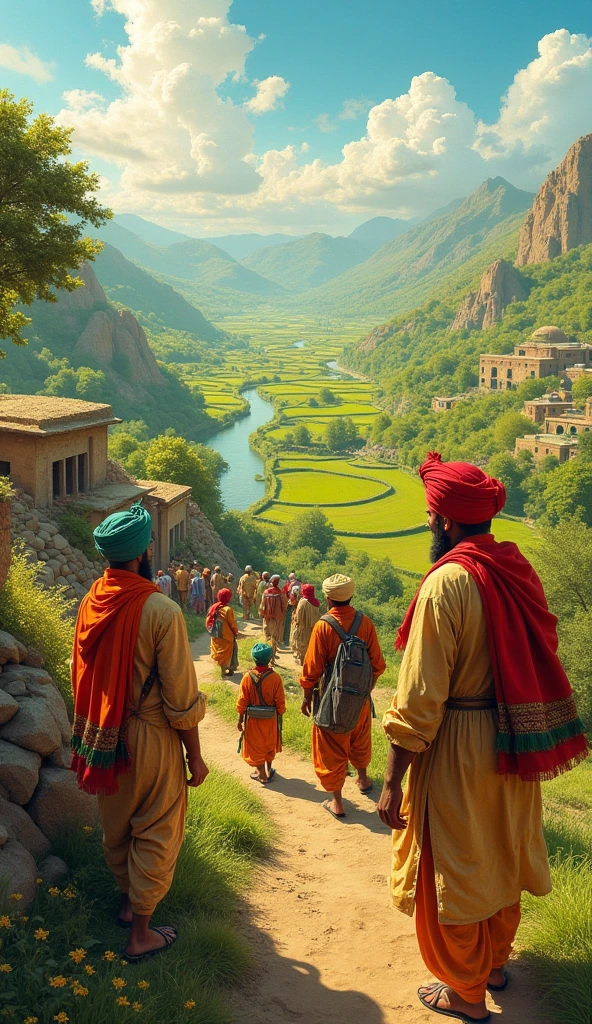 5 male pakistani farmers sitting