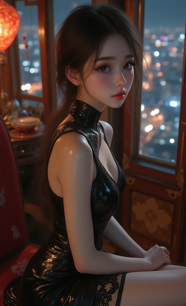 best qualtiy, tmasterpiece, 超高分辨率, (realisticlying:1.4), 1girll, Beautiful digital artwork, 4K anime wallpaper, seductive anime girls