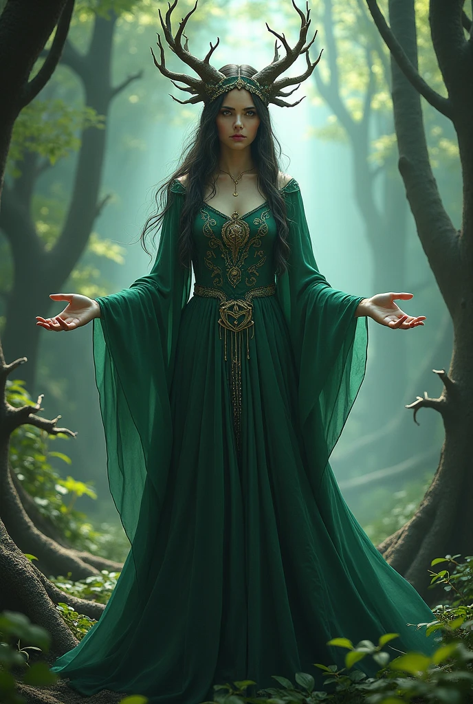 Gypsy emerald green mystical witch 