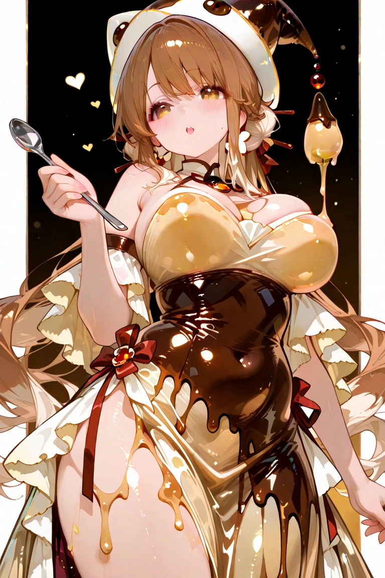 ((32k)), ((best quality)), ((ultra high res)), ((HDR)), ((UHD)), ((extremely detailed CG)), ((unity 32k wallpaper)), (1girl), ((14 years old)), (ideal ratio body proportions), very long hair, (breasts), looking at viewer, blush, smile, bangs, thighhighs, bow, holding, cleavage, jewelry, (((golden bikini))), ((medium breasts)), closed mouth, standing, swimsuit, (golden hair), short sleeves, bikini, ((cowboy shot)), earrings, frills, food, black thighhighs, indoors, bowtie, cup, puffy short sleeves, wrist cuffs, grey eyes, thigh strap, detached collar, side-tie bikini bottom, thigh gap, table, single thighhigh, plate, tray, teacup, cake, bridal garter, holding tray, cake slice, (night), ((fro, m below)), (((((from behind))))), (((Leaning forward))), ((nsfw))