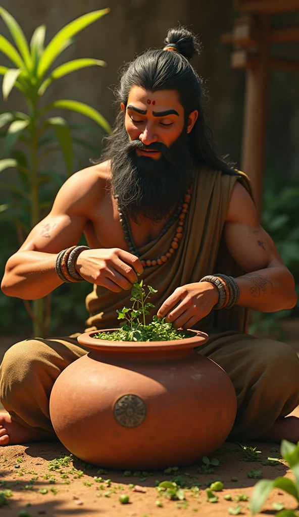 Basudev carrying little krishna in head in bucket