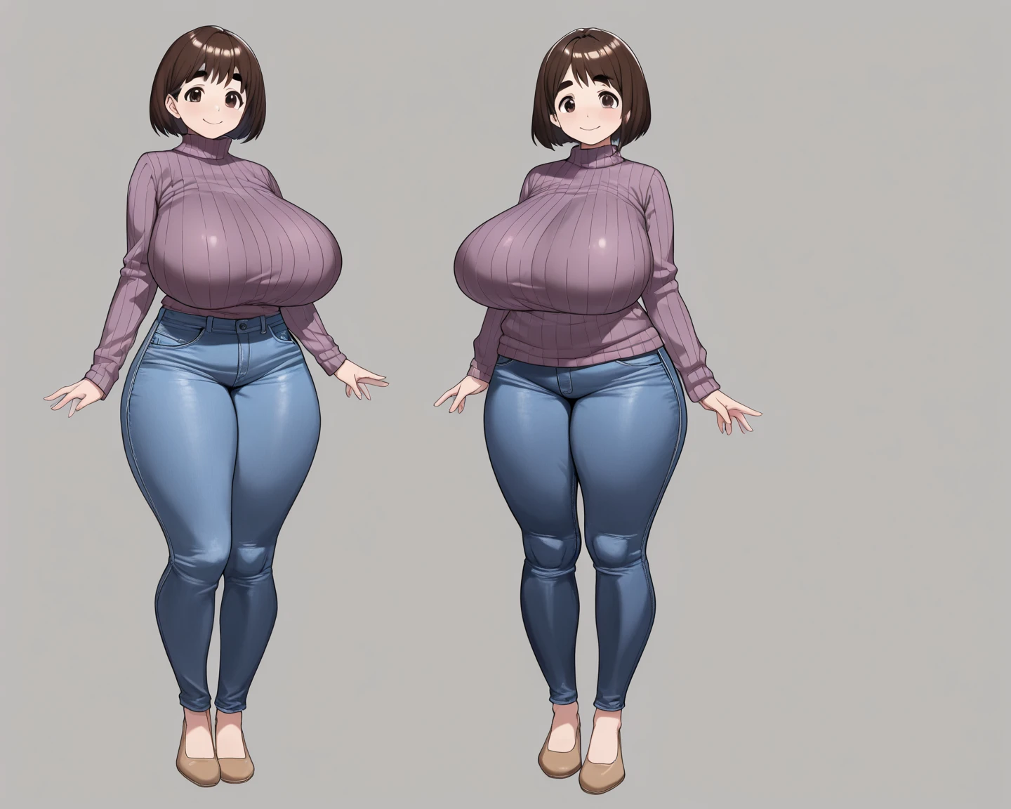 ((The scene is、Two-thirds of the body standing))top-quality、tmasterpiece、超A high resolution、(Photorealsitic:1.4)、A Japanese lady、48-year-old woman，ssmile，Wavy brunette hair、Silk、Cropped sleeveless T-shirt，Yoga pants for（huge boob：1.4）、standing on your feet：1.2，gym room，Get wet，Slightly chubby body：1.2，Straight body，Slightly chubby face：1.2，Wrinkles at the corners of the eyes，There are wrinkles at the corners of the mouth，perfect bodies，