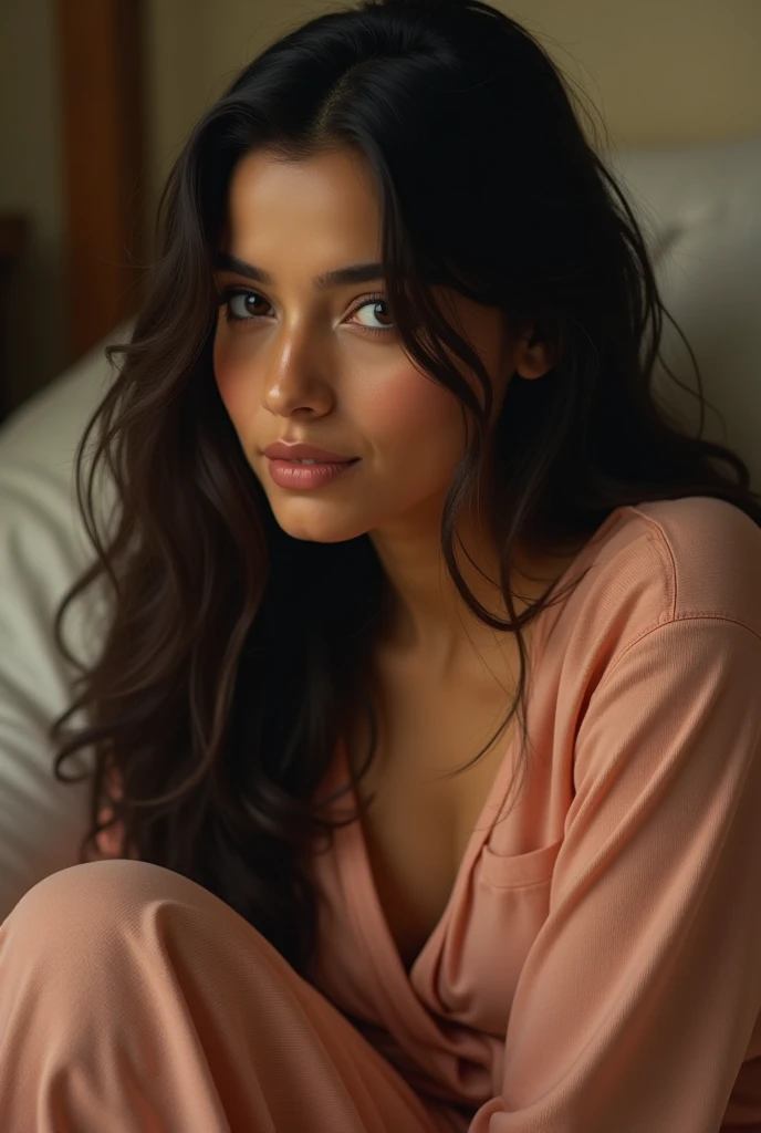 Modelo brasileira, friendly about 20 years ago, Dormir, sonolento, Feliz, torrada, camisa larga, LAZY, deitada na cama, sono, noite, pijama, pouca luz, escuro, sem luz, apagado
