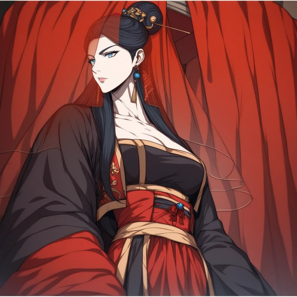 ((ultra quality)), ((work of art)), ((8k)), ((yor)), murderer, ((Bblack hair)), (beautiful  face), enchanting, ((happy facial expression)), looks at the camera with a slight smile, (white skin color), (Caucasian skin), body shine, ((beautiful detailed female eyes)), ((Eyes red)), (beautiful female lips), (dark eyeliner), (beautiful female hands), ((ideal female figure)), ideal female body, beautiful waist, beautiful hips, medium breasts, (cloth: red sweater,((high thong panties), ((subtle and beautiful)), lies sedately, ((Depth of field)), ((high quality clear image)), (clear details), ((high détail)), realistically, ((Focus Clear)), アニメ.