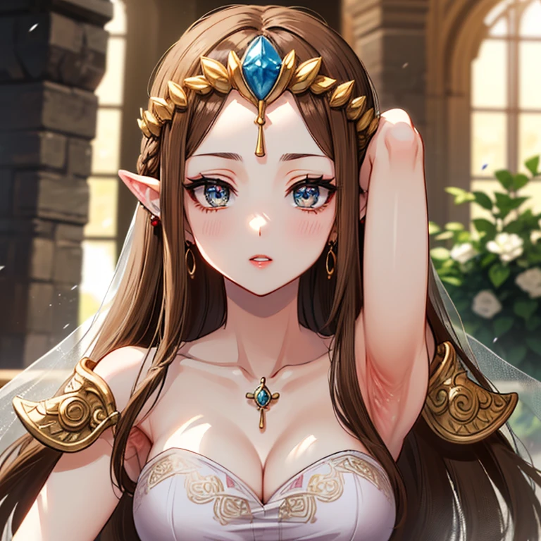 (((()))),(((Face close-up))),((())),(((Expressionless))),((((Please lift your skirt)))))),((Upper Body)),((alone)),((),Anime art style,masterpiece,(Highest quality), (Super detailed),(Very delicate and beautiful),(alone),(detailedな顔と目),Beautiful eyes like jewels,(,(((Mature Woman,Queen))),(()),((crinoline)),,((Straight long hair)),,Cleavage,(bed),length_gloves,Very gorgeous hair accessories,Sparkling、((((Front Face)))),((((Adult Expressions)))),((((Beautiful Face)))),((((dress)))),(()),(((Long Hair)))),((((Straight hair)))),((Cleavage)),((((Dark brown hair)))),Princess Zelda,((chest is slightly exposed)), ((Highest quality)),,(Very detailed) ,(((((White Bikini)))),(()),Brown Hair,, ((Highest quality)), (Very detailed),((detailed)),(((pray))),Nintendo, The Legend of Zelda),,((alone)), ((Highest quality)), (((Portrait of a single person))), ,