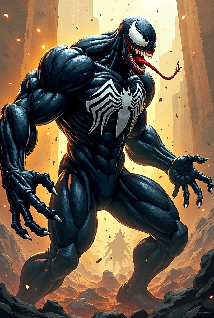 Venom Naruto in venom face mask , and venom body venom hair