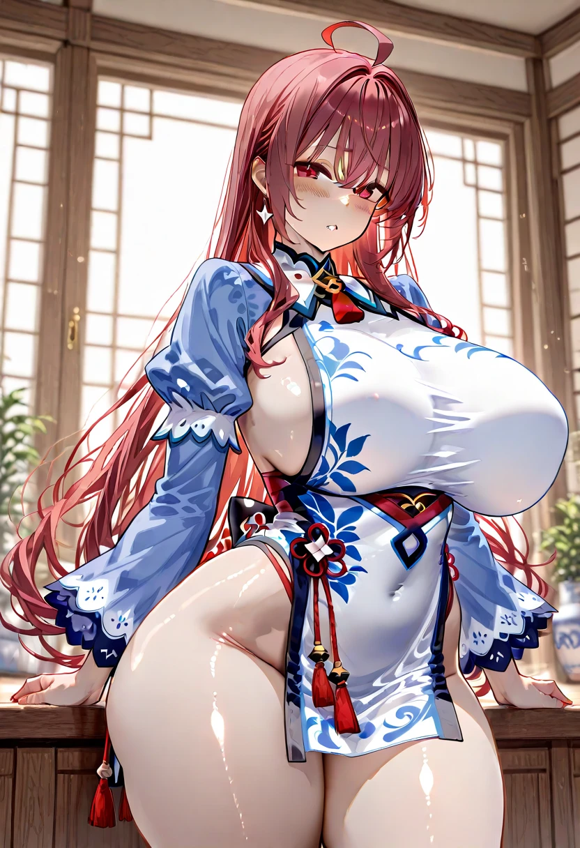 Anime Kawaii sexy Perfect Slim sensual body large breast and huge thighs, An intricate and highly detailed illustration of anime (Young girl). Close-up of a woman posing for a photo in a dress, japanese goddess, Huge stunning photos of the goddess, hall, sfv, wearing sexy dress,! , hall, fullness, Breast coverage and SF, Thick,!!, perfectbody, NSFW,, The breasts are fat, (portraite: 1.5)
