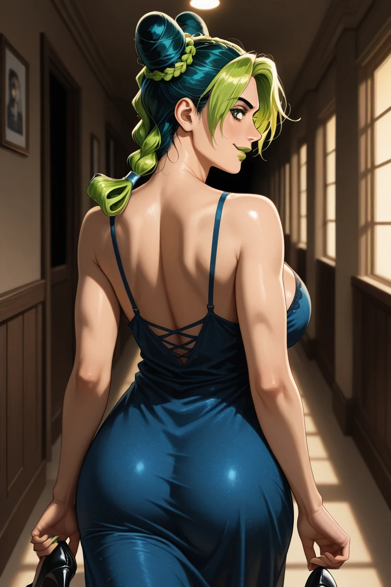 sexy cute beautiful Nami from one piece smiling, (((massive heart-shaped ass))), (((slim thick))), (((skinny))), ((((ultra-detailed)))), (((photorealistic))), 8k, (green eyes), (curvy accentuated booty), messy bun hair style, retro illuminated, bent over touching her toes revealing , hentai, short skirt, doggy style