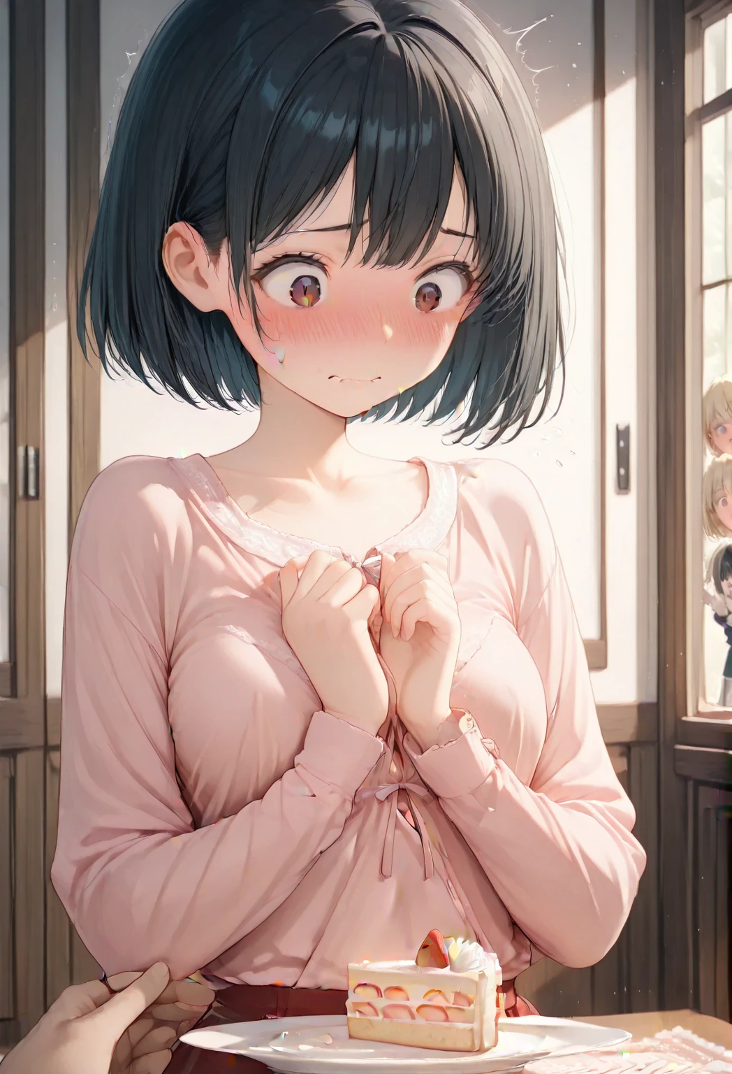 And soul、Stickers、1 beautiful 3 year old girl、a bit:1.85、(((Baby Face:1.85、Baby Face:1.85、Baby Face:1.85、Extreme close-up photo of super flat chest:1.85、Pink pajamas、I mainly draw small breasts.、Ultra-flat breasts乳首:1.85、A smile full of happiness:1.85、Ultra-flat breasts:1.85、Short length:1.85、short hair、Photo from directly below、Leaning forward:1.85、Beautiful kindergarten children:1.85、Preparing to breastfeed:1.85)))、blush、Knee pillow、Silver Hair:1.85、Ultra-flat breastsの乳首、Baby Face、Baby Face、Baby Face、Short length、Short length、Short length、Ultra-flat chest、Ultra-flat chest、Ultra-flat chest