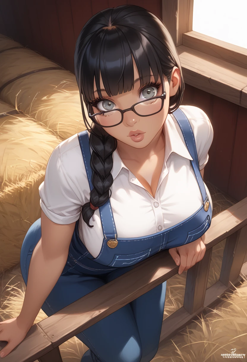 16K Ultra High Definition
Super detailed
The best of the best
Shiny detailed hair
Beautiful human woman with long hair
Super Big plump meat
Black and white cow print kimono
Cow ears and cow small horns
Shiny skin
Red cheeks
Moisturized eyes
Wearing glasses
Reading a book at a desk
Rich breasts on desk on library background