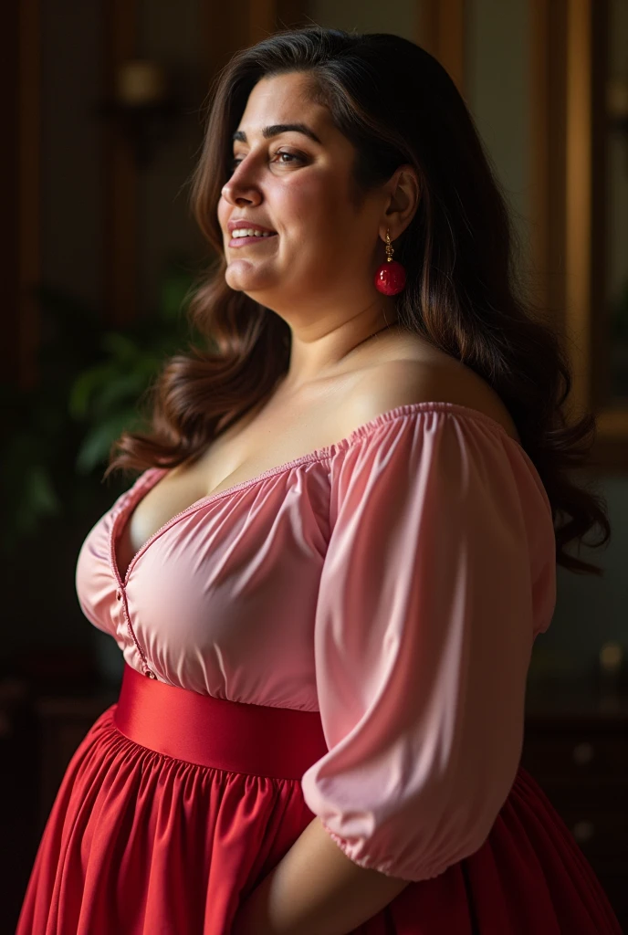 Araffe dress,Red dressRed wearing a short dress (white),People close to whitea mountain of water near the grass,Waterfall nearby light green, shining flowers,Red skywearing a suit (white), lipstick (pink) Escasamente vestido.Smooth sky model Hermosa figuracuerpo voluptuoso curvy hermosas sonrisa seductora Retrato Gabriella Lin Rojo Orange dress Red