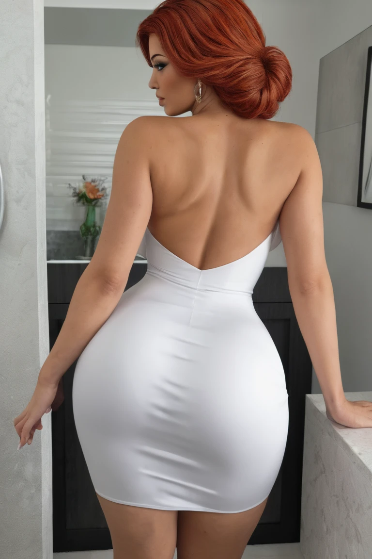araffe woman in white standing on a path in a night club party , a beautiful woman in white transparent see through minimalist short dress, one leg on 1.5ft. wall, translucent dress, clear curvy sexy body details, wearing translucent sheet, damp, cleavage , detail skin texture ,sharp focus , realistic:1.2 , face on camera, looking at camera , facing front , frontal view ,mai anh tran, visible bikini, muscular, slim waist, curvy body, very sexy, young ultra hot woman prostitute