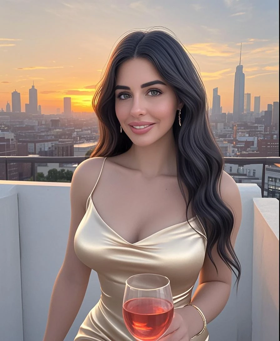 Jeune femme brune,Fair Brown skinned, inluenceuse instagram, boho outfit, portrait, Histoire Instagram,((( terrasse restaurant))),dark long hair,(((1girl)),((ONE GIRL)),((JUST ONE GIRL))),(Raw photography:1.2)、(Photorealsitic:1.4)、(​masterpiece:1.3)、(top-quality:1.4)、dream-like、(A detailed eye)、(detailed facial features)、((Detailed clothing)、(Raw photography: 1.2)、(Photorealsitic:1.4)、、(top-quality:1.4)、dream-like、(A detailed eye)、(detailed facial features)、(detailed clothes features)、skin tightening、(Slender girl)、(Slim Girl)、1 girl in,brown-skinned, dark hair 、(full body )、(独奏)、cute(big round breasts)、、straight haired、detailed eyes 、makeup,Crystal Pendant、(top-quality、8K、32K、​masterpiece、、Cute brazilian Female Pictures、 、(Slender girl)、(Slim Girl)、(1 girl in),((french dark long hair))、((( in a terrasse restaurant))),(fashionable outfit),((Round-breast)),((detailed skin texture)),(16k,Masterpiece, award-winning, maximum resolution quality)),(big round breasts),maximum resolution quality,((super detailed skin texture)),((elegant outfit aesthetics )),elegant clothing, elegant tropical outfit,Aesthetics,sunlight falling over the subject's face, ((elegant mine dress)),boho,bohemian style,masterpiece, photo-realistic, photography, award-winning photography, 16k, maximum resolution quality,boho,bohemian style,skinny, slender body, slim waist, ((1-girl)),(just one girl),,highly  detailed  skin  texture  and  jewelry, candid portrait, 1girl, 1girl, solo,