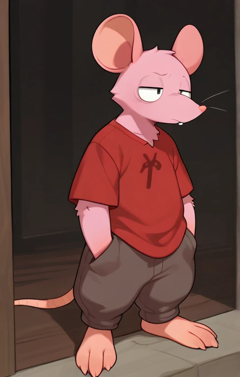 By chelodoy, by zaush, by bebebebebe, by spuydjeks, by meesh, by bigcozyorca, solo, male, slim, weak, hair, zipped up bomber jacket, bottomless, hands in pockets, mouse, rat, big penis, balls