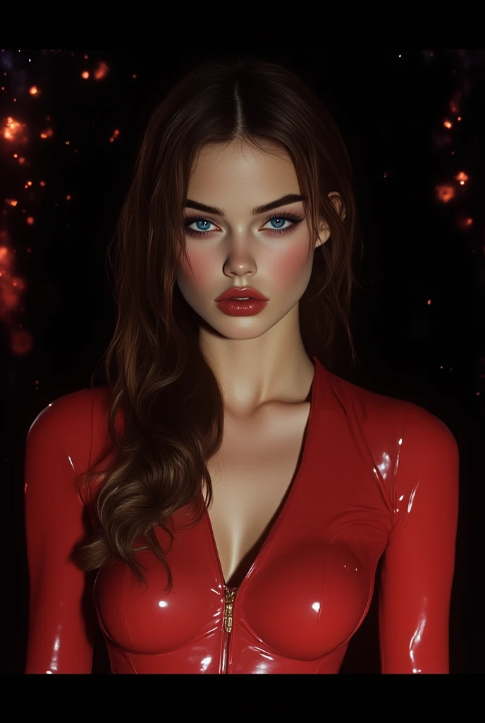 Miley Cyrus, wearing strawberry costume latex sexy clothes transparent. professionally retouched, soft lighting, realistic, smooth face, perfect eyes, sharp focus on eyes, 8 k, high definition, insanely detailed, intricate, elegant. in a natural background.