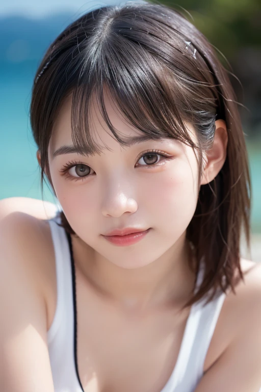 Ulzzang-6500-v1.1, (RAWphotograph:1.2), (Realistic:1.4), Beautiful detailed girl, Highly detailed eyes and face, Beautiful fine details, A 26-year-old woman from Iceland, Intricate details, Ultra-realistic, Hyper Detail, Skin Texture, Sunburn, It gives me goosebumps, Shiny skin, (was happy), ( (was happy), (Excited), (Joyful), , photograph, Realistic, 8k, Attention to detail,(head shot:1.5),Nice butt
