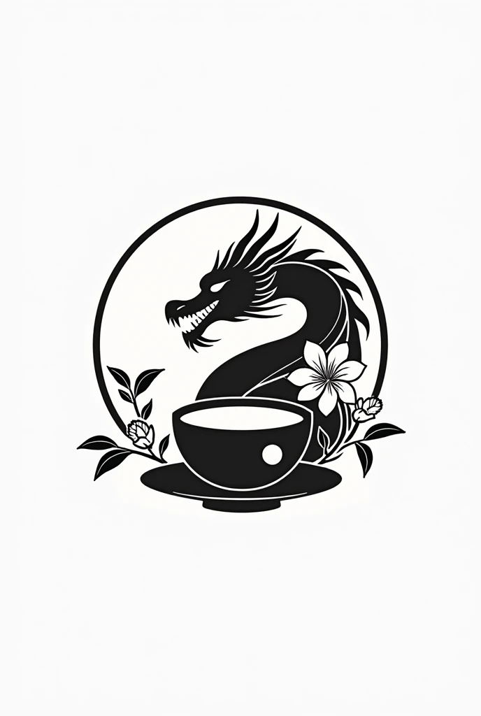 Luxury Japanese restaurant logo
A black dragon swirling and painted with a brush
White and black only
Pretty cool
chic and modern design
White background