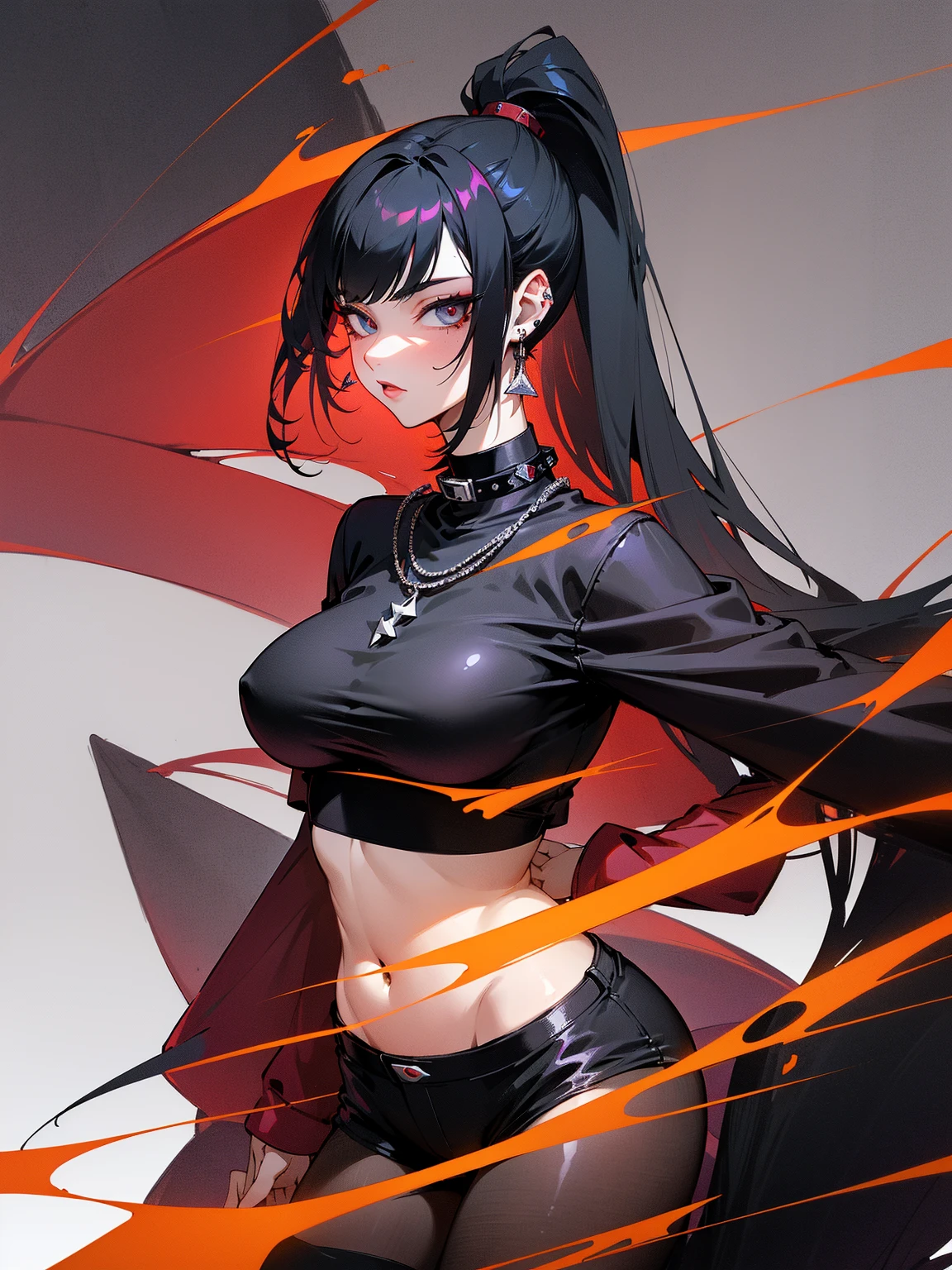 adult girl Zero Two, rule 34, nsfw, black recolored suit, masterpiece:1.2, high quality, best quality, detailed_background, Commercial illustration with high detail,upper body, very open clothes, absurdres, high resolution commission, in digital illustration style, Close the scene, Figure 8K, Realistic art style, professional illustration, art cover, Stylized fantasy works, official illustration, digital illustration