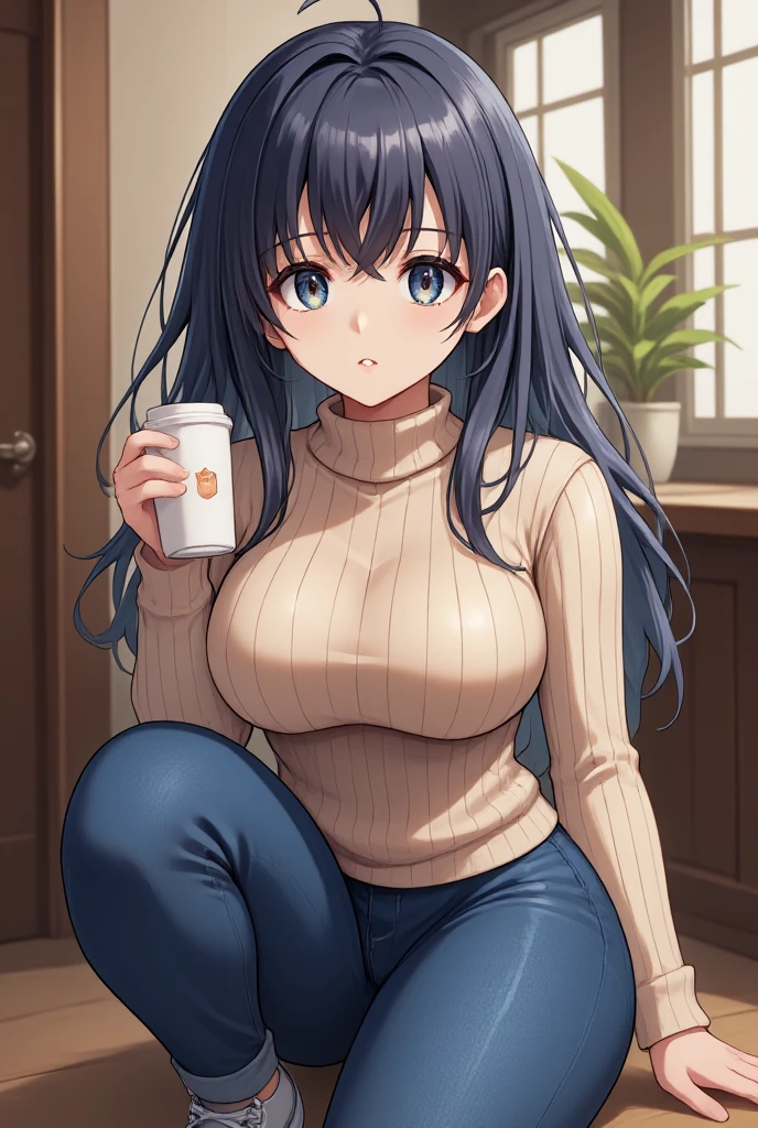 milk,company員,suit,company,Plump,Pichi Pichi,((Highest quality)), ((masterpiece)), (detailed), One girl, Off-the-shoulder sweater,