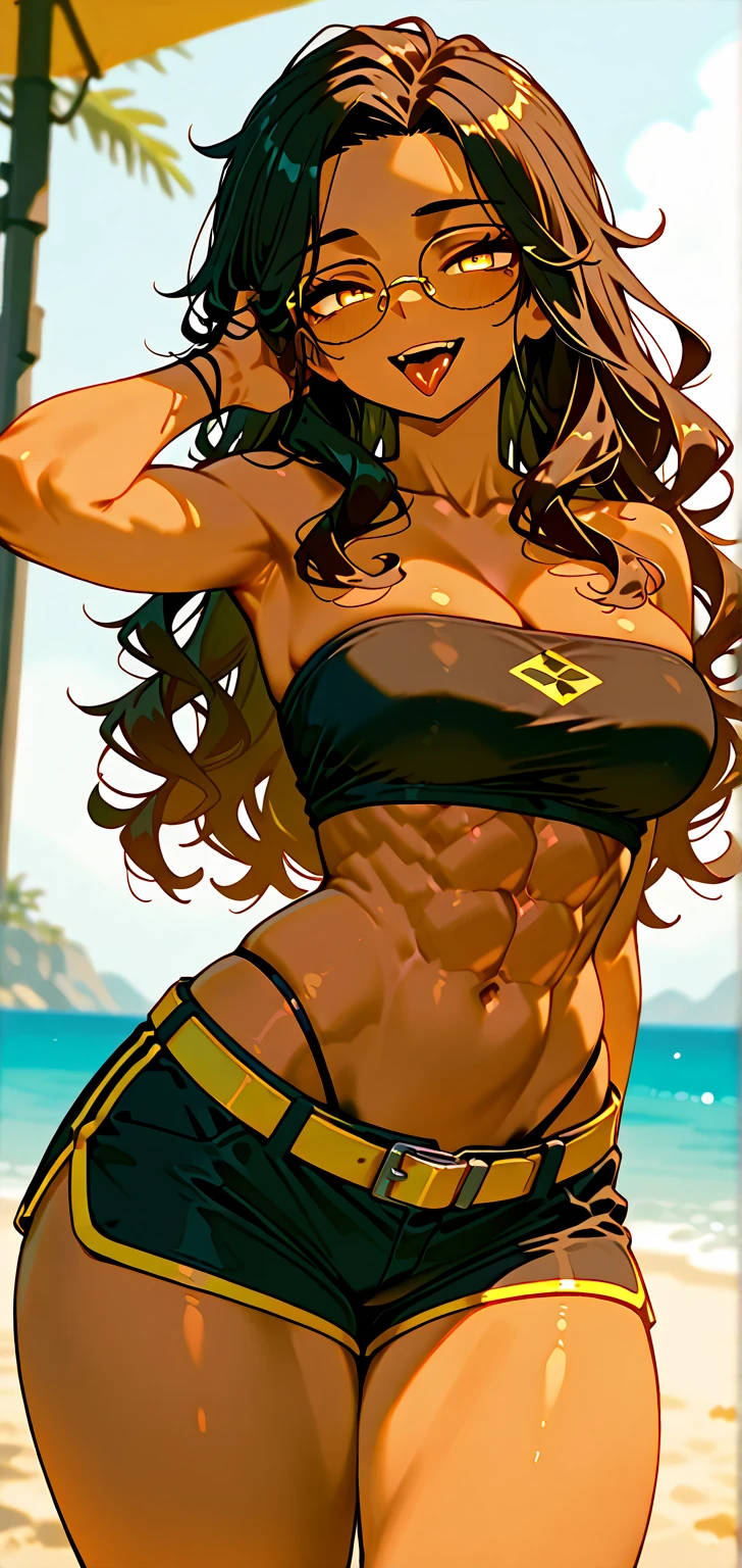 fisiculturista, rosto bonito, serious face, olhos azuis, corpo perfeito, healthy body, abdomen, musculoso, estrutura corporal detalhada, all parts are clearly visible, pose dinamica, Cameltoe em destaque, micro bikini, dynamic background