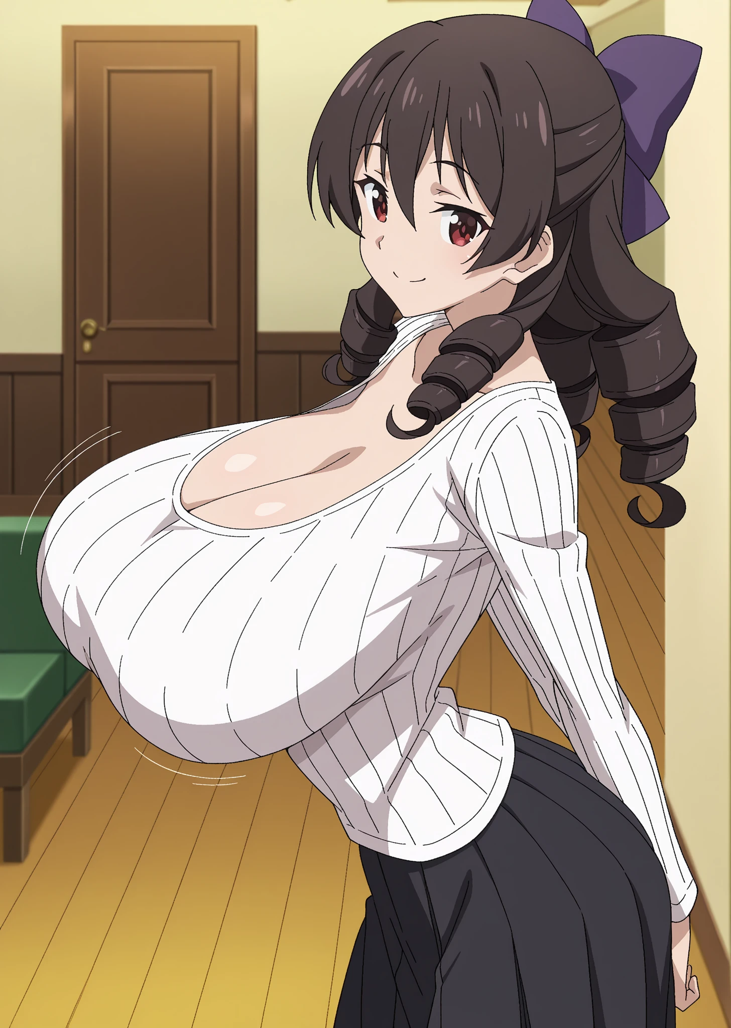 ((masterpiece)), ((best quality)), (ultra-detailed), ((extremely detailed)), 4K, (8K), best quality, sexy, perfect anatomy, ((((beautiful detailed eyes)))), (((world-class quality))), realistic, extremely detailed, high resolution, (detailed shaded pretty face), ((house wife)), solo, (((sagging breasts))), (((wearing german clothes)), glowing detailed skin and hair, white-skinned, (((glistening skin))), big ass, kasumi iwato, potbelly, baby face, stylish pose, barma1d3n, dirndl, dress, cleavage, thighhighs, braid, twin braids, huge breast, smile