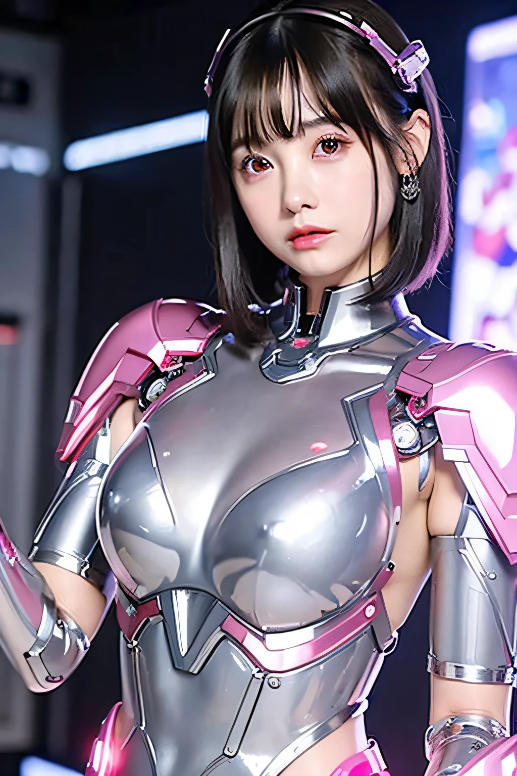 8k, Ultra-high resolution, Highest quality, masterpiece, 三分割法によるphotograph,Surreal, photograph, 1 Girl, (16 years old:1.3), pretty girl, Cute Face, Beautiful eyes in every detail, 細かくdetailedに,masterpiece,One Girl:1.2, Japan Female Announcer,whole body,from above,furious,Black Hair,Bob with bangs,Cyber city in sci-fi world,((Ride the fighting machine)), (((Combat suit of the future))), Shiny garments, skinny、(Super High Leg Cut),Girl alone,Beautiful leg line beauty,Realistic Skin, Perfect and beautiful face ,完璧でCute Face, Skin with attention to detail, Perfect limbs、Narrow waist、Thin legs),Looking at the audience、beauty,Long neck、(((Ideal body type))),A cup small breasts :2,Portraiture:2,Perfect Anatomy,鮮明なdetailed,detailed,Surreal,Light and shadow,darkness