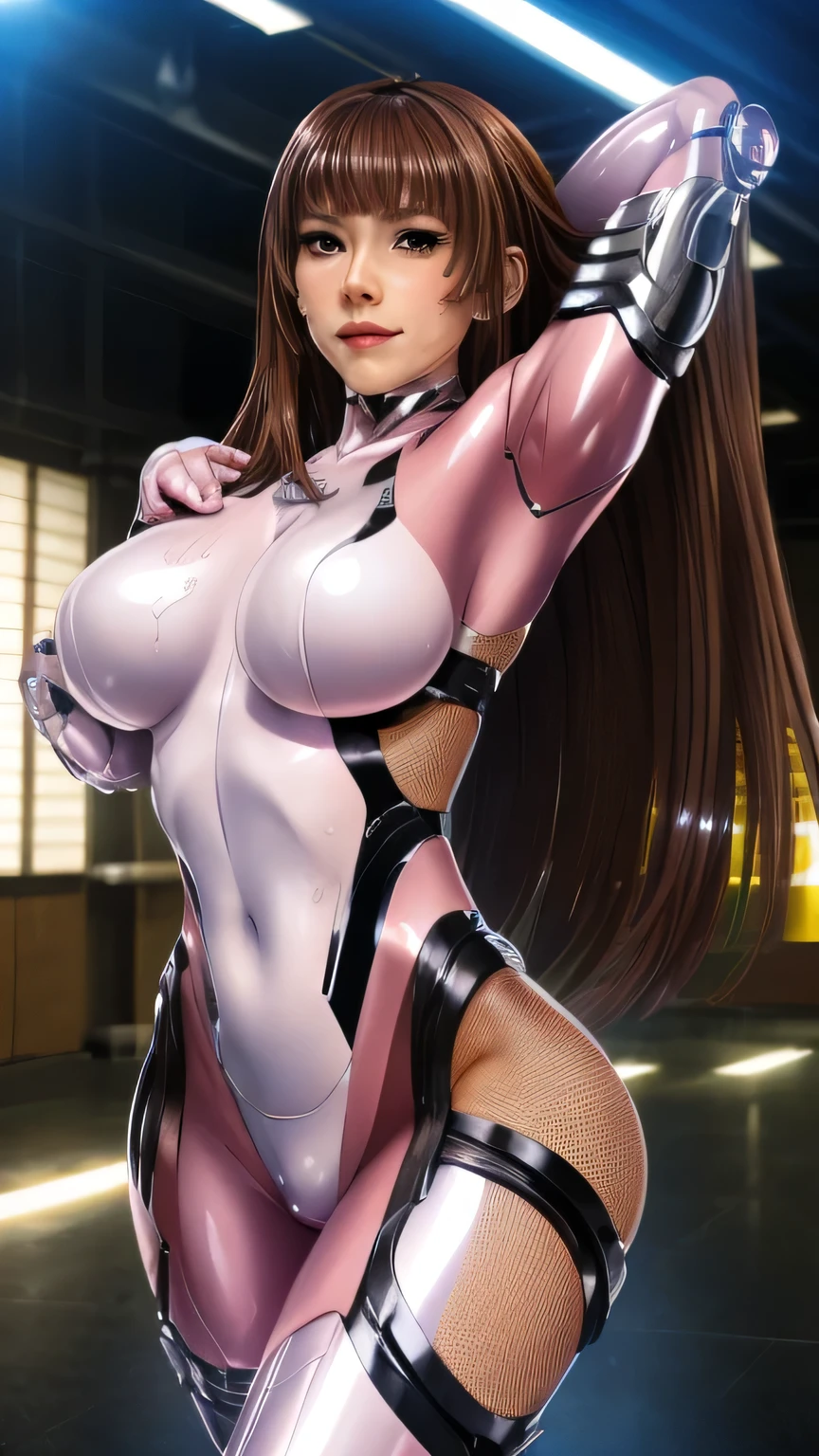 8k、超A high resolution、highest quality、Tabletop、Ultra-high resolution(Super huge giant chest、Toned body:1.18)(White uniform:1.25)(Medium long brown hair:1.1)Japanese women、very cute、Cute Smile、Squat、Spread your legs,High Kick、bikini、Nipples、Showing pussy、Skirt Lift、(Spreading pussy)、(Nipple tag and nipple chain:1.2)