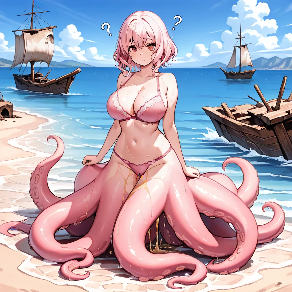 anime artwork, score_9, score_8_up, score_7_up, score_6_up, score_5_up, score_4_up, r,Camie Utsushimi, light brown hair, dark brown eyes,, breasts, , big breasts, , , , she is 24 years old, , ,horny, , , , style_3, ,, , blush, nose blush, , bikini, beach, sun,sky,clouds, tentacle sex, , rape, vaginal, a lot of tentacles, tentacles grabbing tits, fellatio